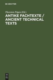 book Antike Fachtexte / Ancient Technical Texts