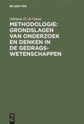 book Methodologie: Grondslagen van onderzoek en denken in de gedragswetenschappen