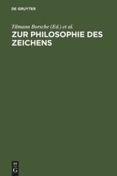 book Zur Philosophie des Zeichens