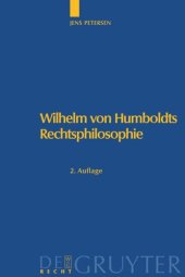 book Wilhelm von Humboldts Rechtsphilosophie