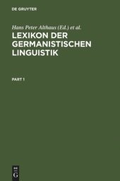 book Lexikon der Germanistischen Linguistik