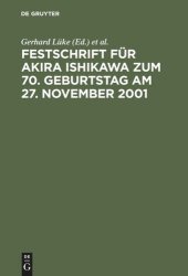 book Festschrift für Akira Ishikawa zum 70. Geburtstag am 27. November 2001