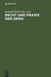 book Recht und Praxis der GEMA: Handbuch und Kommentar