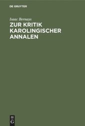 book Zur Kritik Karolingischer Annalen