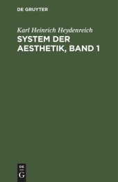 book System der Aesthetik, Band 1