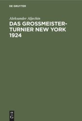 book Das Grossmeister-Turnier New York 1924