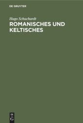 book Romanisches und keltisches: Gesammelte Aufsätze