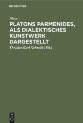 book Platons Parmenides, als dialektisches Kunstwerk dargestellt