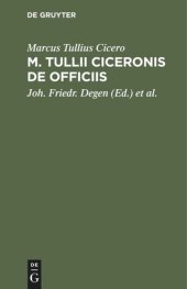 book M. Tullii Ciceronis De Officiis: Libri tres