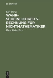 book Wahrscheinlichkeitsrechnung für Nichtmathematiker