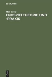 book Endspieltheorie und -praxis