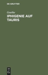 book Iphigenie auf Tauris: Ein Schauspiel