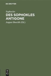 book Des Sophokles Antigone