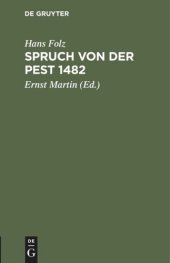 book Spruch von der Pest 1482