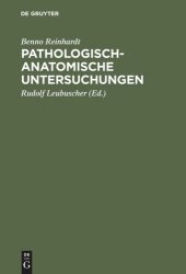 book Pathologisch-anatomische Untersuchungen