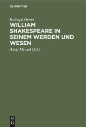 book William Shakespeare in seinem Werden und Wesen