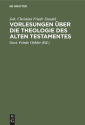 book Vorlesungen über die Theologie des Alten Testamentes