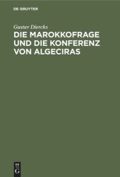 book Die Marokkofrage und die Konferenz von Algeciras