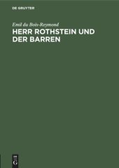 book Herr Rothstein und der Barren: Eine Entgegnung