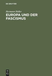 book Europa und der Fascismus