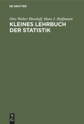 book Kleines Lehrbuch der Statistik: Für Naturwissenschaft und Technik, Psychologie, Sozialforschung und Wirtschaft