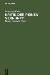 book Kritik der reinen Vernunft: [Hauptband]