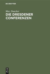 book Die Dresdener Conferenzen