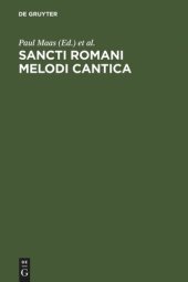 book Sancti Romani melodi cantica: Cantica dubia