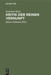 book Kritik der reinen Vernunft