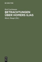 book Betrachtungen über Homers Ilias