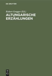 book Altungarische Erzählungen