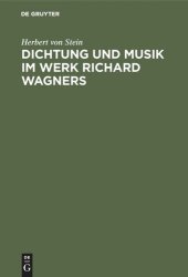 book Dichtung und Musik im Werk Richard Wagners