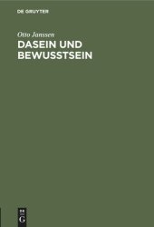 book Dasein und Bewusstsein: Eine Studie zur Problematik des Bewußtseins