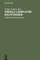 book Virgils ländliche Dichtungen