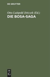 book Die Bosa-Saga: In 2 Fassungen nebst Proben aus den Bosa-Rimur