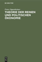 book Theorie der reinen und politischen Ökonomie: Ein Lehr- und Lesebuch für Studierende und Gebildete