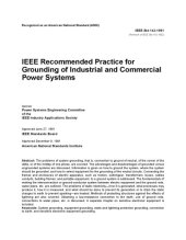 book IEEE Std 142-1982, IEEE Recommended Practice for Grounding of Industrial and Commercial Power Systems 