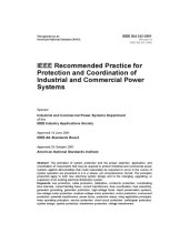 book IEEE Recommended Practice for Protection and Coordination of Industrial and Commercial Power Systems