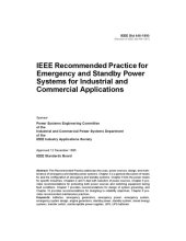 book IEEE Std 446-1995, IEEE Recommended Practice for Emergency and Standby Power Systems for Industrial and Commerical Applications 