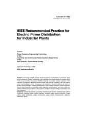 book IEEE Std 141-1993, IEEE Recommended Practice for Electric Power Distribution for Industrial Plants 