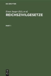 book Reichszivilgesetze. (Ausgabe für Sachsen): Eine Sammlung der wichtigsten Reichsgesetze über bürgerliches Recht und Rechtspflege