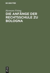 book Die Anfänge der Rechtsschule zu Bologna