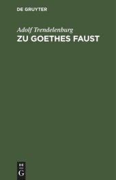 book Zu Goethes Faust