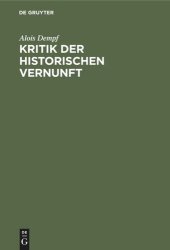 book Kritik der historischen Vernunft