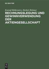 book Rechnungslegung und Gewinnverwendung der Aktiengesellschaft