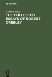 book The Collected Essays of Robert Creeley