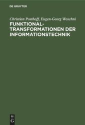 book Funktionaltransformationen der Informationstechnik