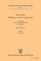 book Die Lieder Walthers von der Vogelweide: 2. Bändchen: Die Liebeslieder