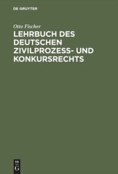 book Lehrbuch des deutschen Zivilprozeß- und Konkursrechts