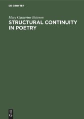 book Structural continuity in poetry: A linguistic study of five Pre-Islamic Arabic Odes